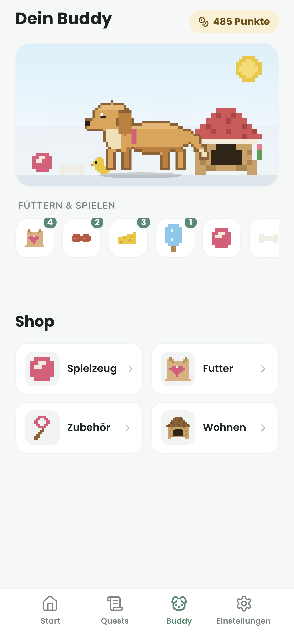 Buddy-Szene im Winter mit verschneitem, weißem Boden